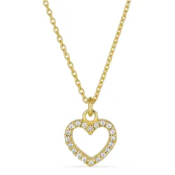 hjerte halskæde i forgyldt sølv