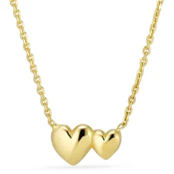 hjerte halskæde i forgyldt sølv