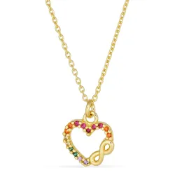 hjerte halskæde i forgyldt sølv