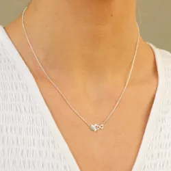 hjerte infinity halskæde i sølv