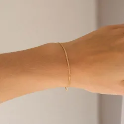 BNH panserarmbånd i forgyldt sølv 21 cm x 1,3 mm