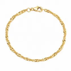 BNH singaporearmbånd i 14 karat guld 17 cm x 2,3 mm