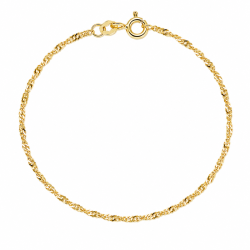 BNH singaporearmbånd i 8 karat guld 17 cm x 1,5 mm