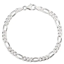 Figaroarmbånd i sølv 21 cm x 10,8 mm