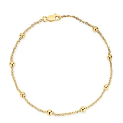 BNH Anker rund armbånd M. kugle i 8 karat guld 17 cm x 1,3 mm