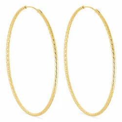 60 mm BNH creoler i forgyldt sølv