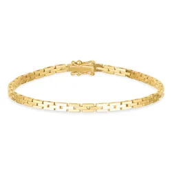BNH murstenarmbånd i 14 karat guld 14,5 cm x 3,0 mm