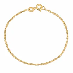 BNH singaporearmbånd i forgyldt sølv 17 cm x 1,5 mm