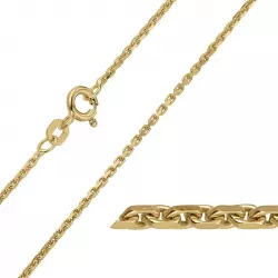 lang BNH Anker facet halskæde i 14 karat guld 80 cm x 1,3 mm