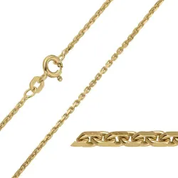 BNH Anker facet halskæde i 8 karat guld 38 cm x 1,3 mm