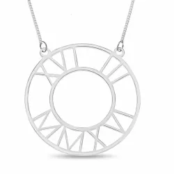 runde Navnehalskæde med vedhæng i sølv - My Letter