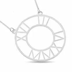 runde Navnehalskæde med vedhæng i sølv - My Letter