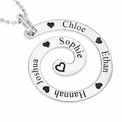 Navnehalskæde med vedhæng i sølv - My Letter