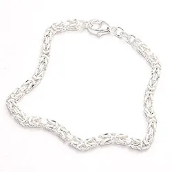 Kongearmbånd i sølv 23 cm x 3,2 mm