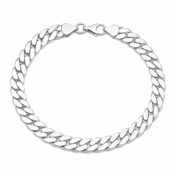 BNH panserarmbånd i sølv 18,5 cm x 6,6 mm