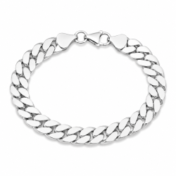 BNH panserarmbånd i sølv 21 cm x 8,6 mm