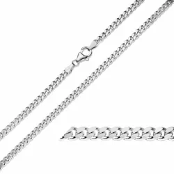 BNH panserarmbånd i 14 karat hvidguld 21 cm x 3,3 mm