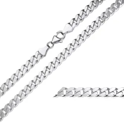BNH panserkæde i sølv 45 cm x 6,0 mm