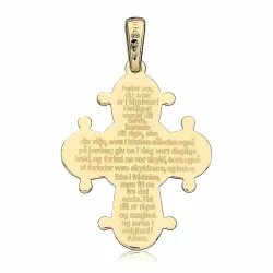 21 x 25 mm dagmarkors med fadervor i 14 karat guld - Amoré