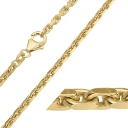 BNH Anker facet halskæde i 8 karat guld 70 cm x 2,5 mm
