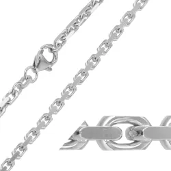 BNH Anker facet armbånd i 14 karat hvidguld 17 cm x 2,8 mm