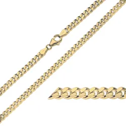 BNH panserkæde i forgyldt sølv 50 cm x 2,7 mm
