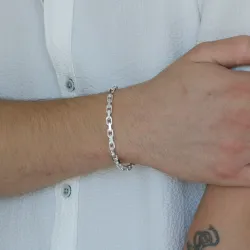 BNH Anker facet armbånd i sølv 17 cm x 4,5 mm