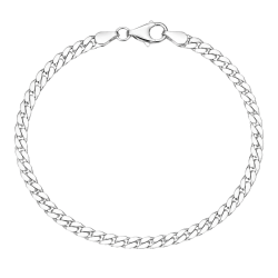 BNH panserarmbånd i sølv 18,5 cm x 4,0 mm