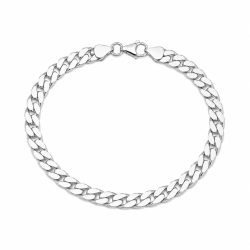 BNH panserarmbånd i sølv 17 cm x 6,0 mm