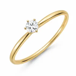 0,30 ct lab grown diamant solitairering i 9 karat guld 0,30 ct