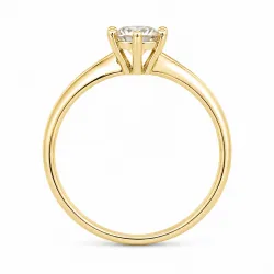 0,30 ct lab grown diamant solitairering i 9 karat guld 0,30 ct