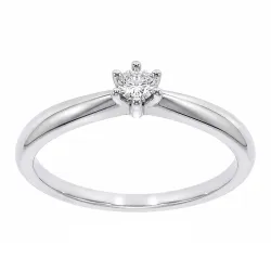 lab grown diamant solitairering i sølv