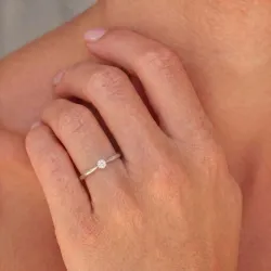 lab grown diamant solitairering i sølv