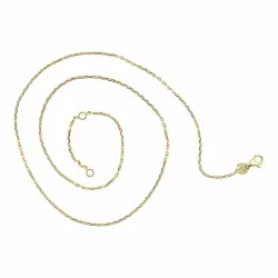 Ankerhalskæde i forgyldt sølv 38 plus 3cm x 1,4 mm