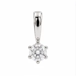 0,10 ct lab grown diamant solitairevedhæng i sølv