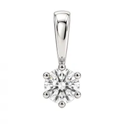 0,10 ct lab grown diamant solitairevedhæng i sølv