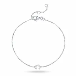 bogstav C zirkon armbånd i sølv - My Letter