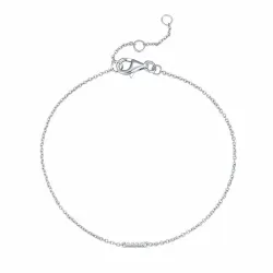 bogstav I zirkon armbånd i sølv - My Letter