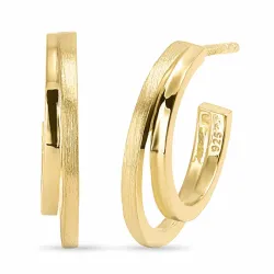 halvcreoler i forgyldt sølv