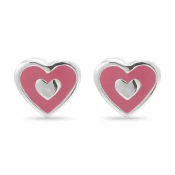 hjerte ørestikker i sølv - Little Ones