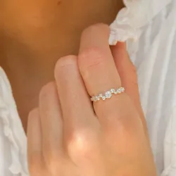 hvid zirkon ring i sølv - Bubbly Sparkle