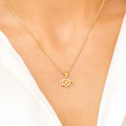 infinity zirkon vedhæng i forgyldt sølv