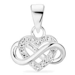 infinity zirkon vedhæng i sølv
