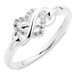 infinity zirkon ring i sølv