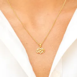 infinity zirkon vedhæng i forgyldt sølv