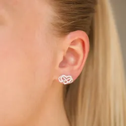 infinity zirkon ørestikker i sølv