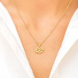 infinity zirkon vedhæng i forgyldt sølv