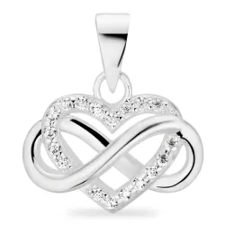 infinity zirkon vedhæng i sølv