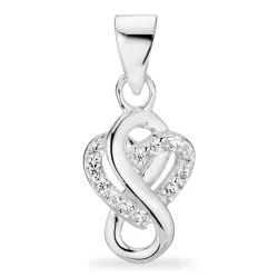 infinity zirkon vedhæng i sølv