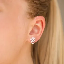 infinity zirkon øreringe i sølv